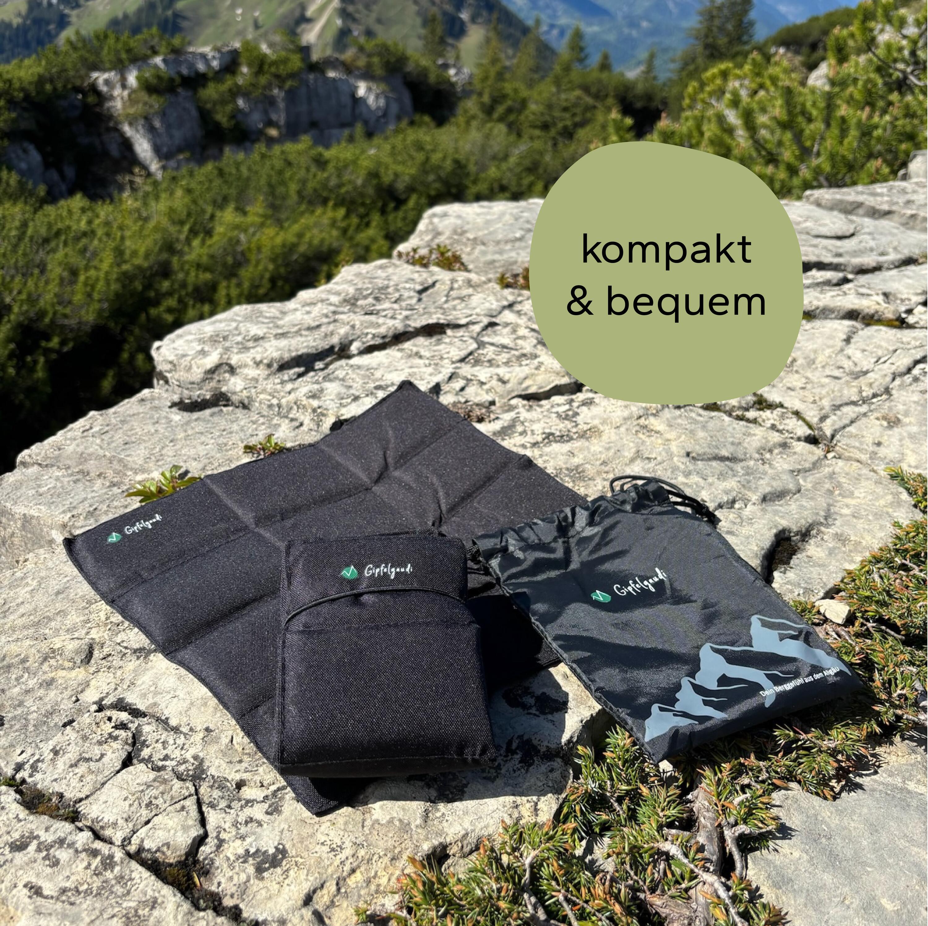 Outdoor Sitzkissen (Schwarz) inkl. Tasche - Ultraleicht & faltbar für unterwegs 4/8