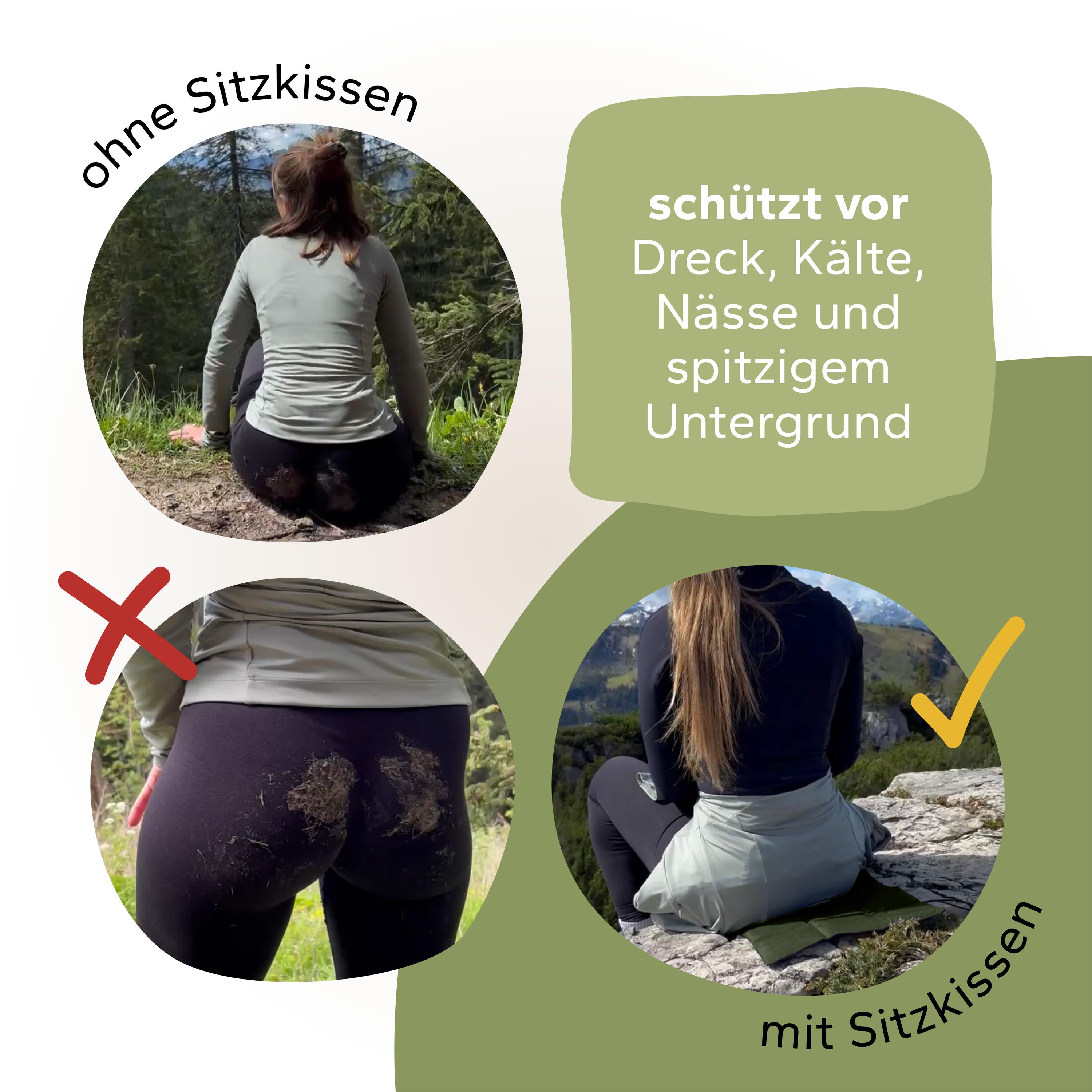 Outdoor Sitzkissen (Burgund) inkl. Tasche - Ultraleicht & faltbar für Unterwegs 4/8