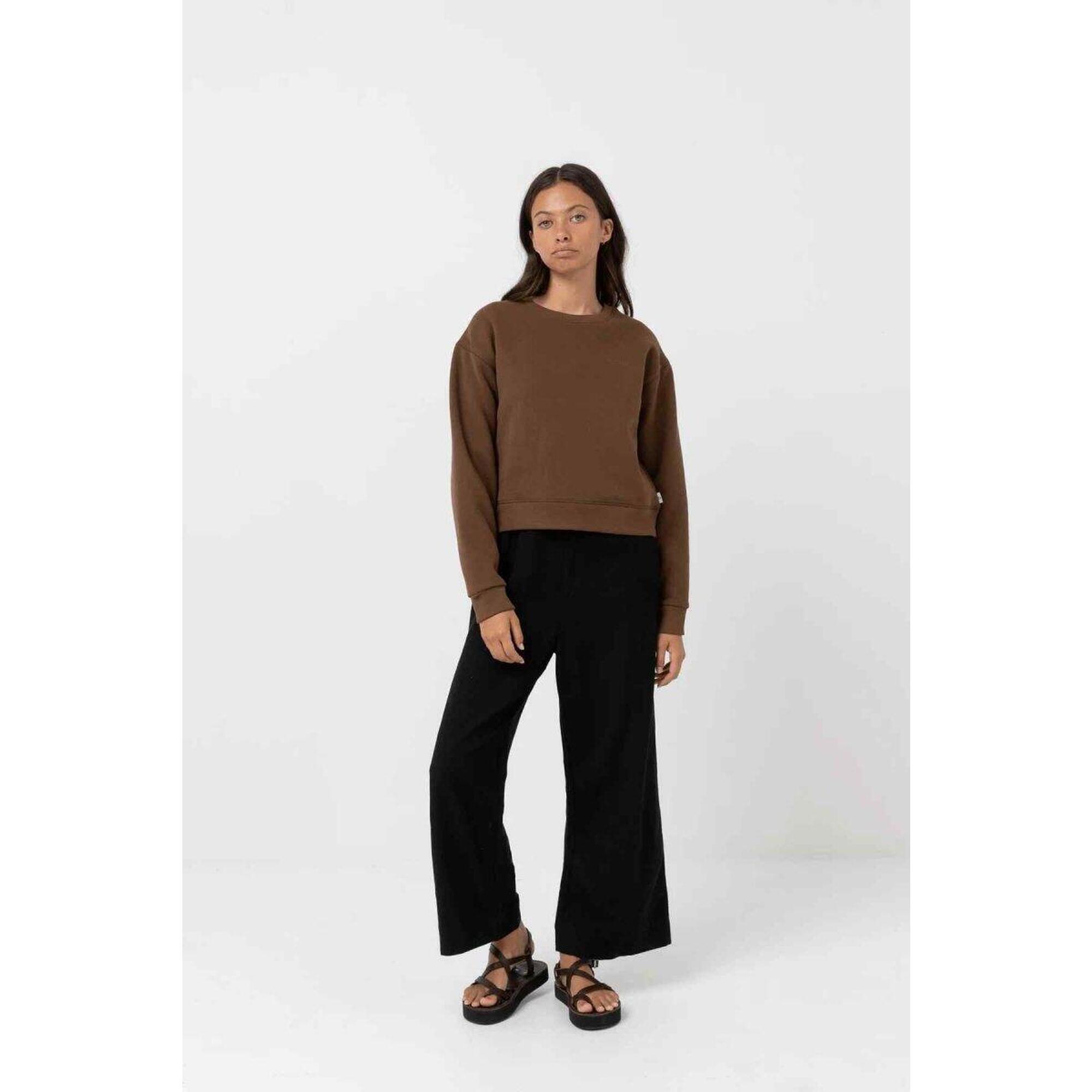 Rhythm - Classic Crew Neck - Sweat Femme - Sweat-shirt - Marron - Decathlon