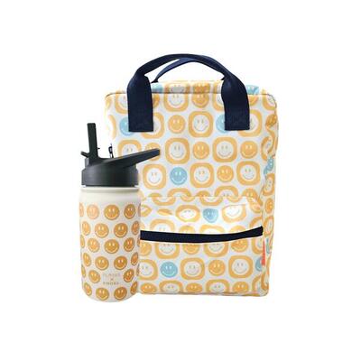 Flaske bundle - kids bottle + backpack smiley