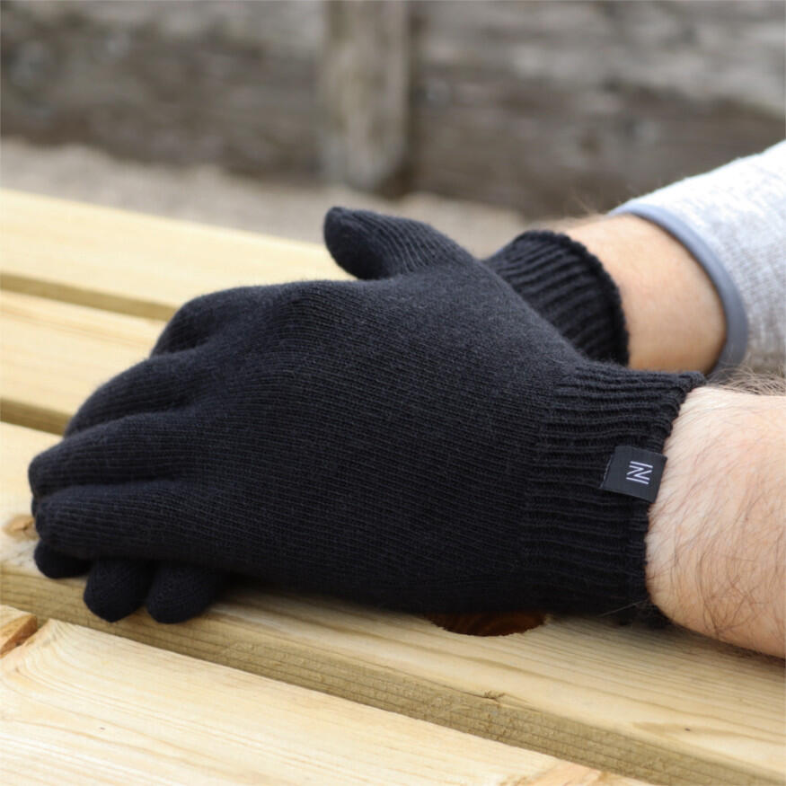 Norfolk Laine mérinos Gants mérinos Pièce Noir L-XL 2/2