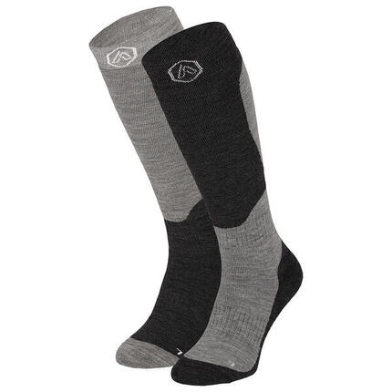Unisex skisokken – Design – Maat 35 tot 48 – 2-pack