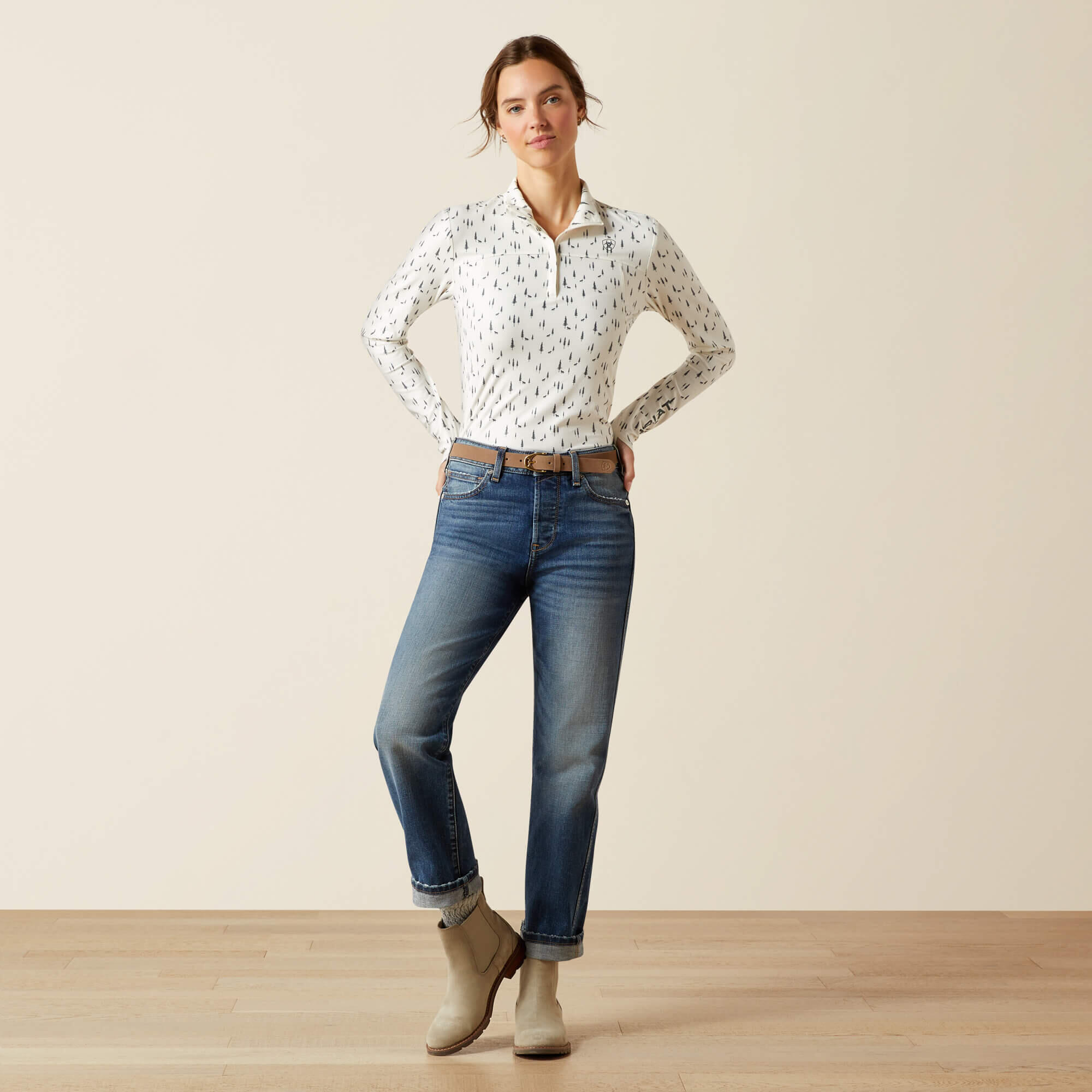 Maillot équitation 1/4 zip femme Ariat Lowell 3.0 4/4