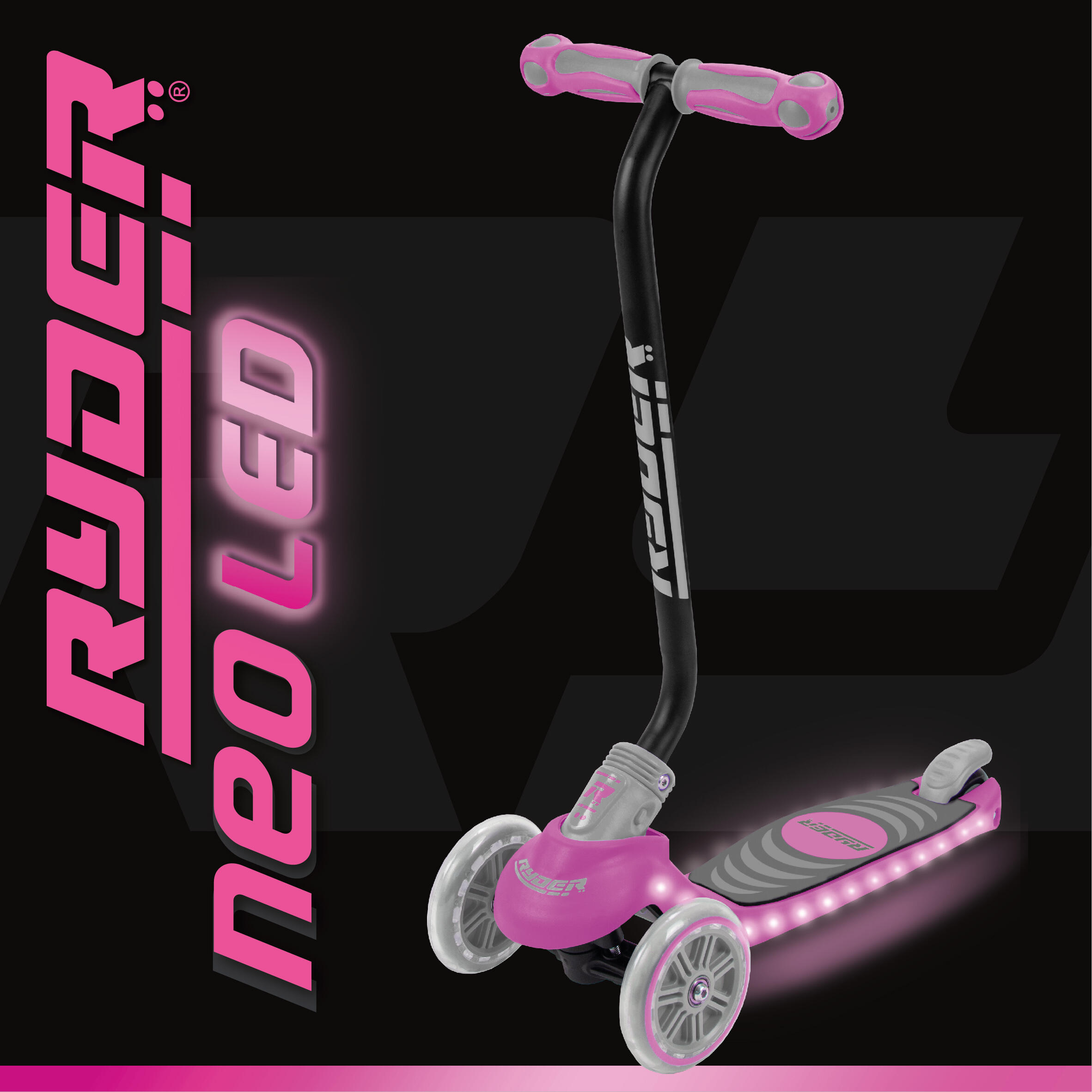 Patinete infantil de 3 Ruedas Ryder Neo LED Fucsia (3212) 7/7