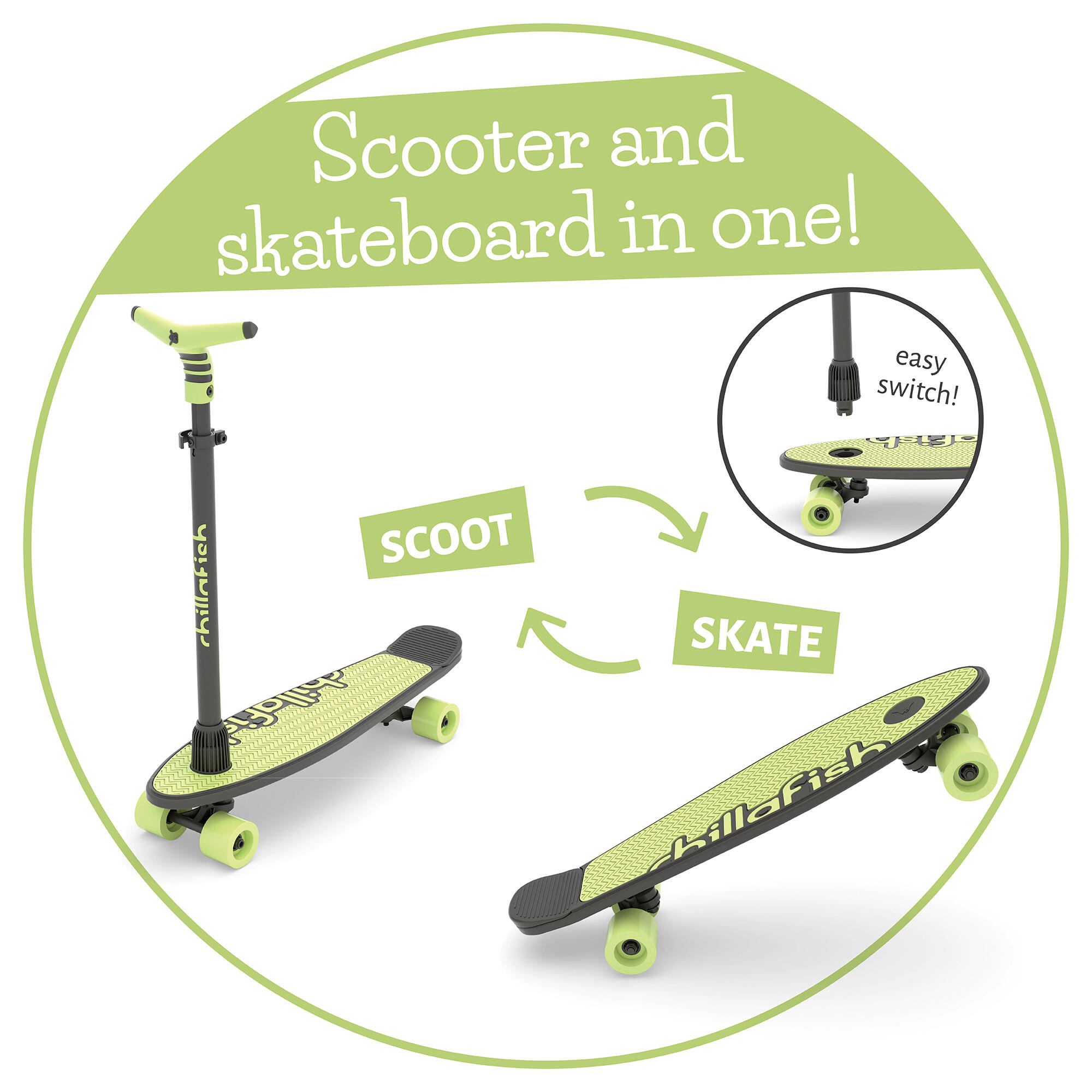 Skatie Skootie 2 - Pistachio Skateboard and scooter 4/5