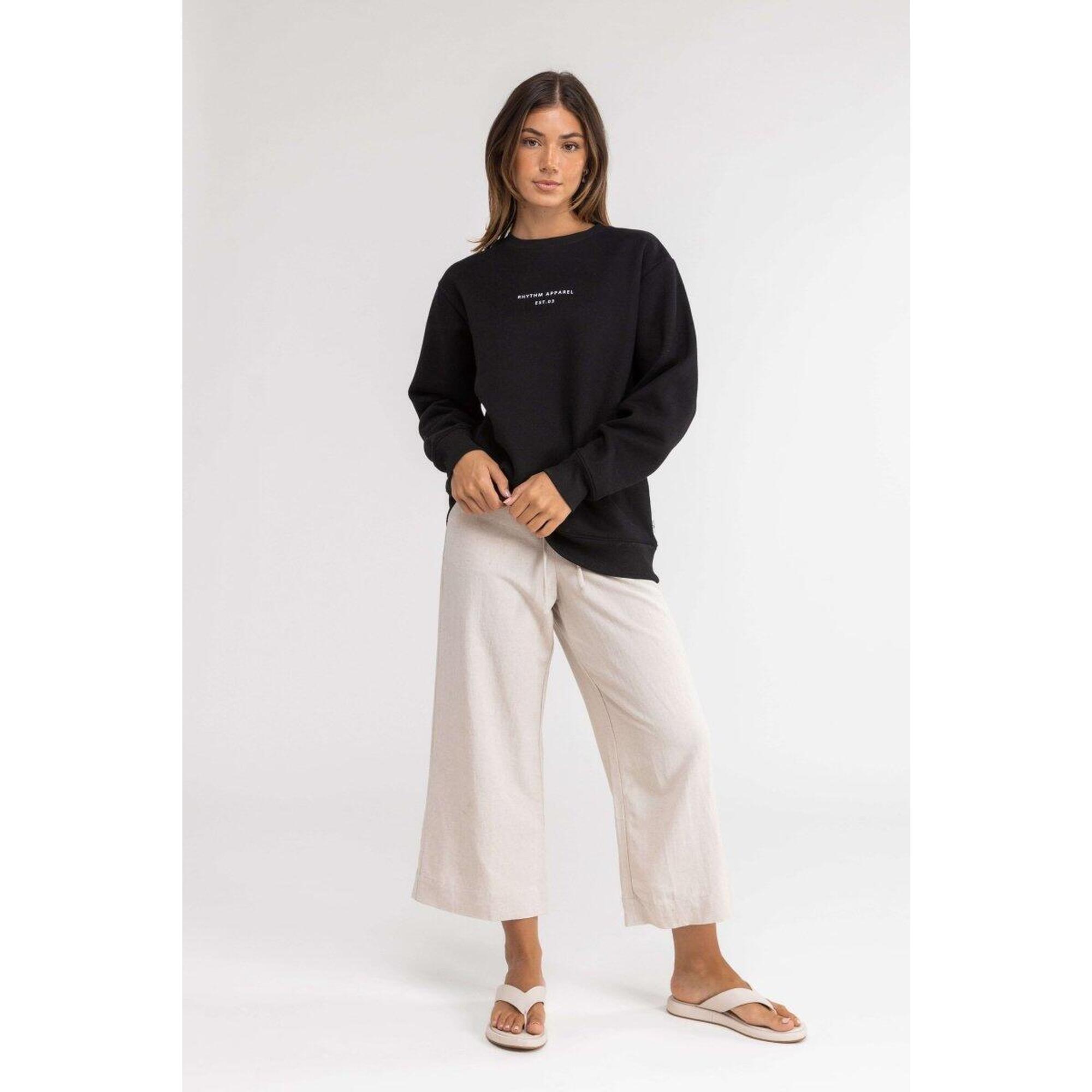 Rhythm - Classic Boyfriend - Sweat Femme - Sweat-shirt - Noir - Decathlon