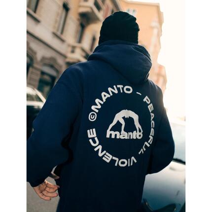 MANTO bluza z kapturem LABEL 25 OVERSIZE granatowa