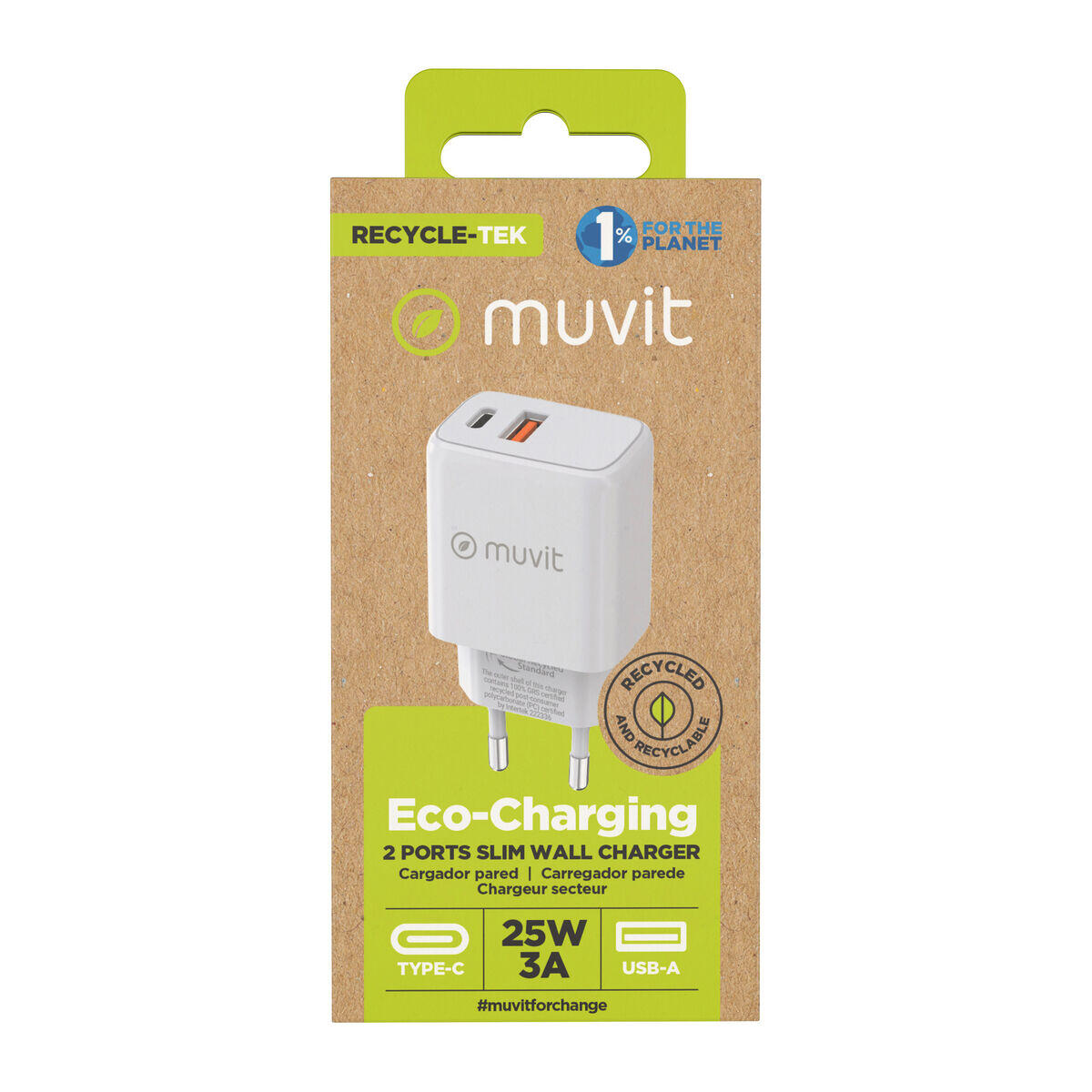 Carregador de Parede MUVIT FOR CHANGE MC-215 Branco 4/5