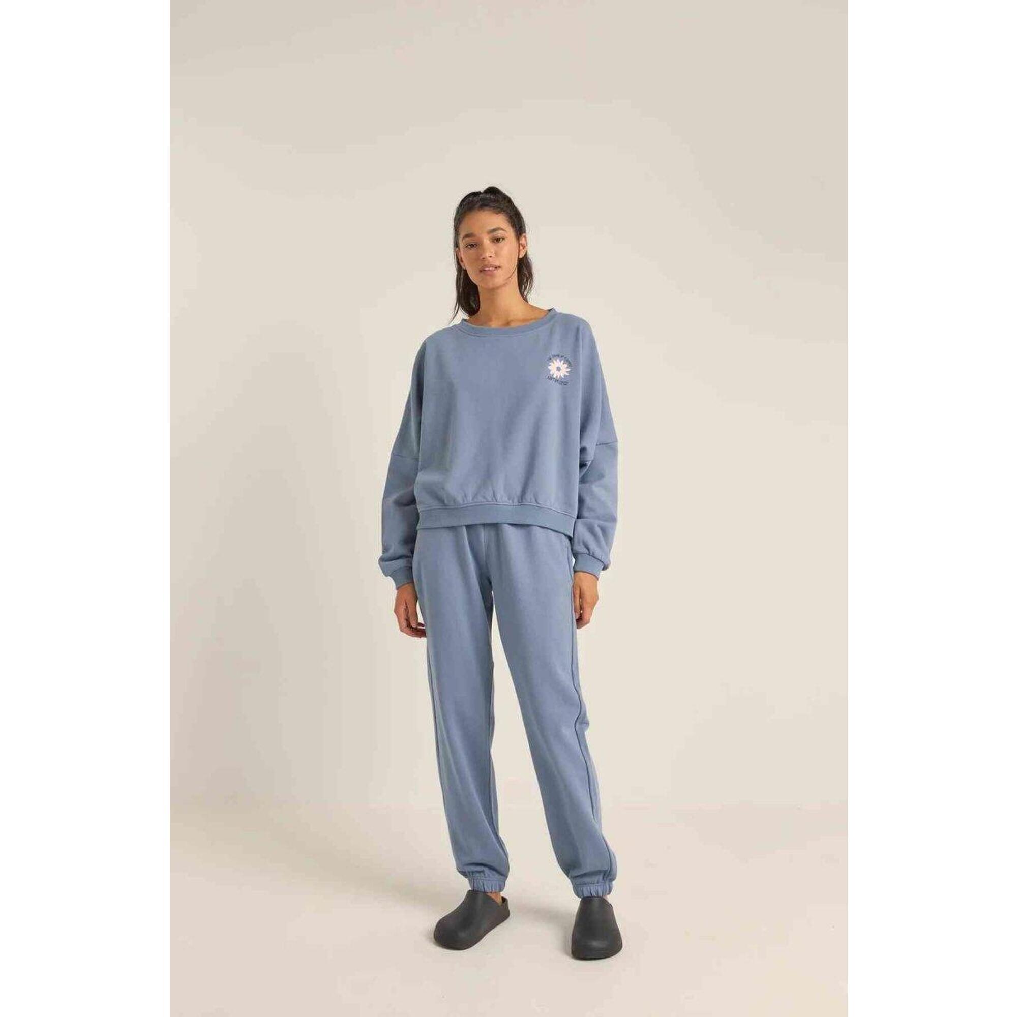 Rhythm - Washed Outslouch - Sweat Femme - Sweat-shirt - Bleu - Decathlon