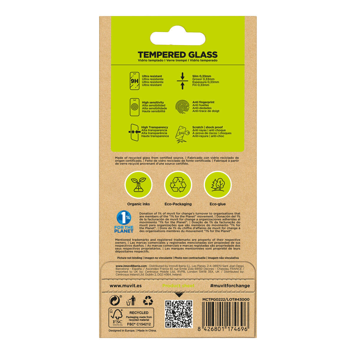 Protector de Pantalla para Móvil MUVIT FOR CHANGE Redmi Note 13 5G Xiaomi 5/5