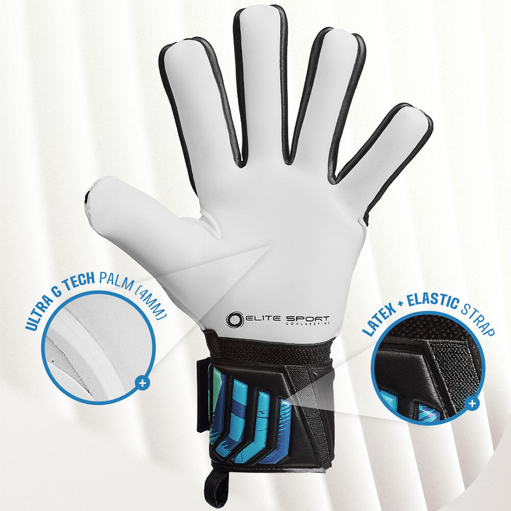 Elite Sport B1 Bono (Édition Limitée) Gants de Gardien - Noir / Bleu - Taille 8 3/5