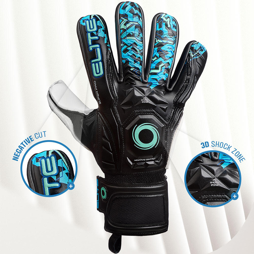 Elite Sport B1 Bono (Édition Limitée) Gants de Gardien - Noir / Bleu - Taille 8 2/5