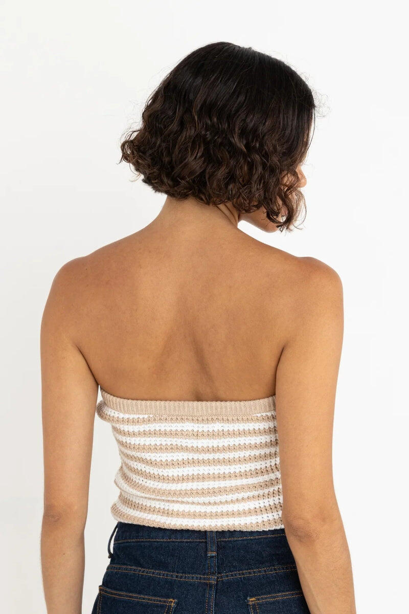 Stripe Strapless Knit - Top Femme 3/4