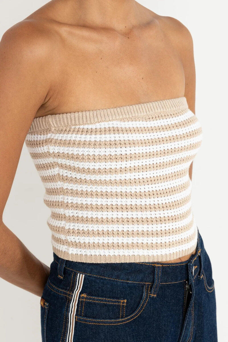 Stripe Strapless Knit - Top Femme 2/4