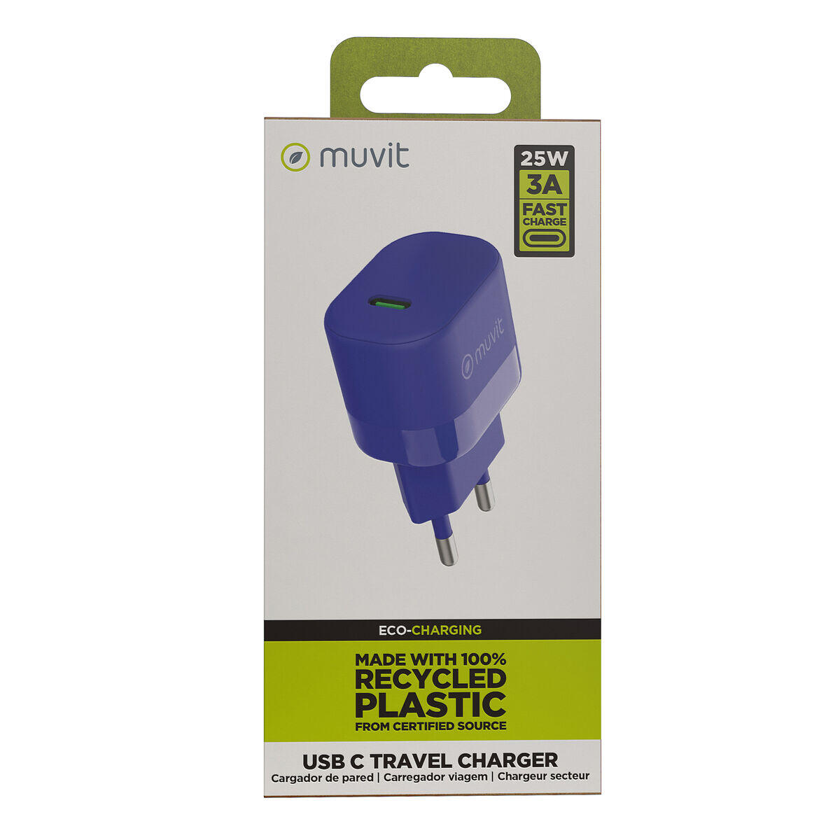 Cargador de Pared MUVIT FOR CHANGE MCACC0030 Azul 5/5