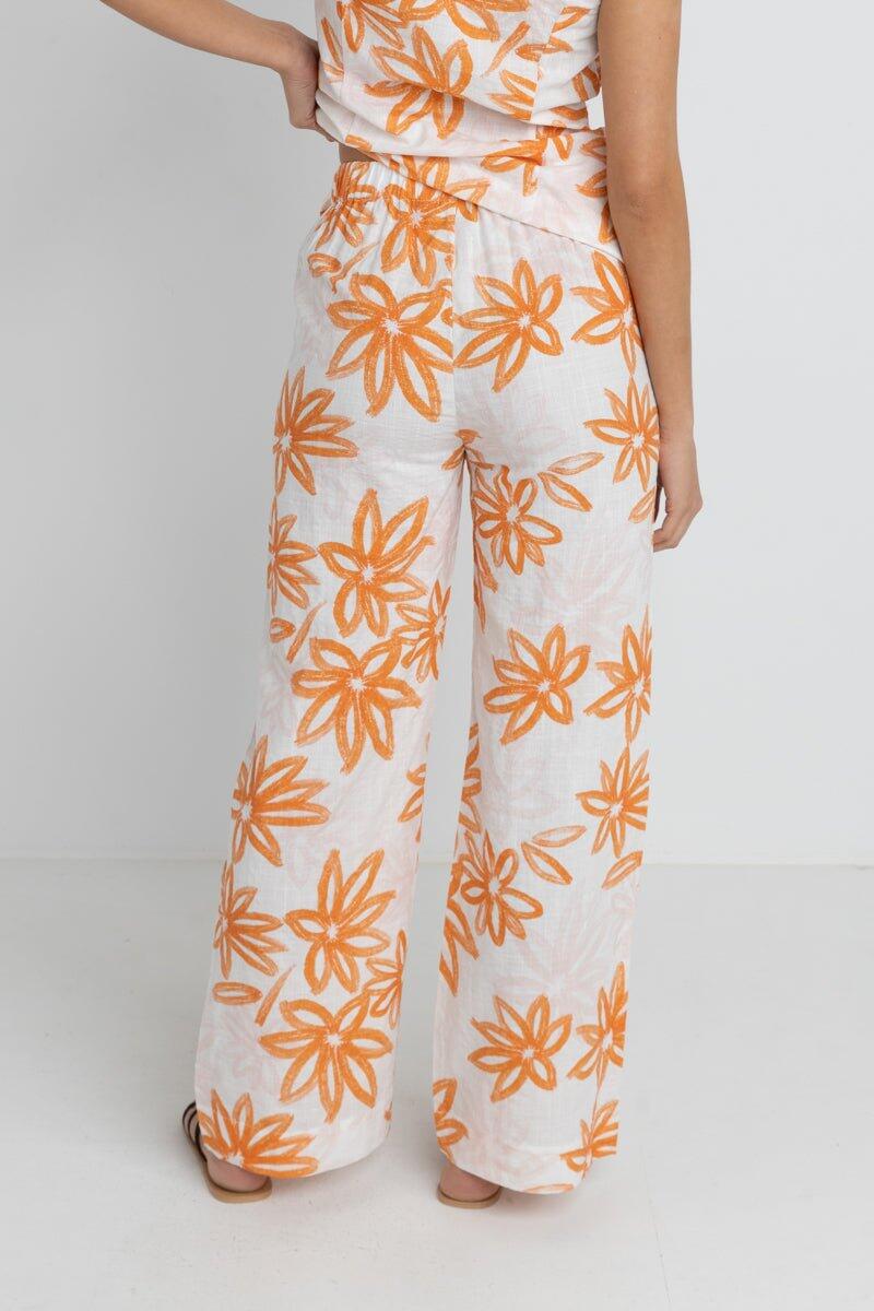 Santuario Floreale - Pantaloni a Gamba Larga Donna 3/4