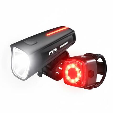 Zestaw oświetlenia rowerowego 100 Lux LED z ładowaniem USB