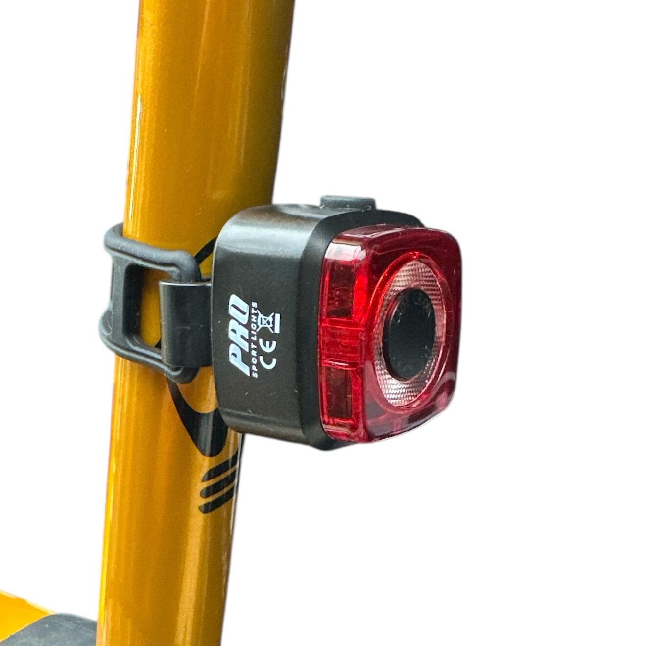 Juego de luces LED para bicicleta de 100 Lux recargables por USB 4/8