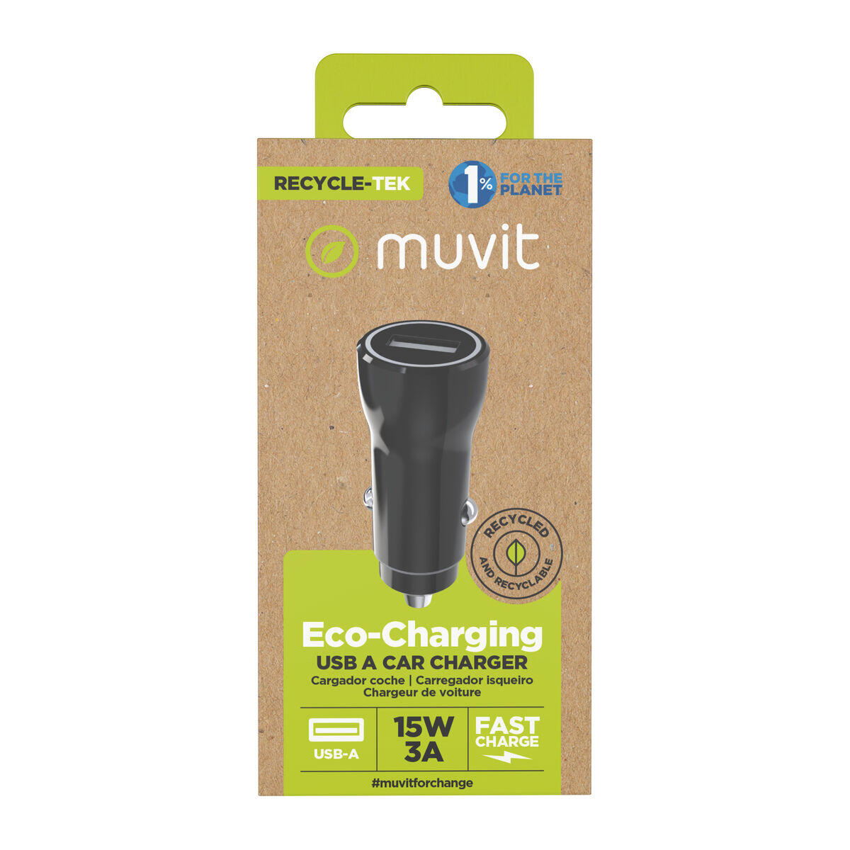 Caricabatterie per Auto MUVIT MCDCC0006 Nero 5/5