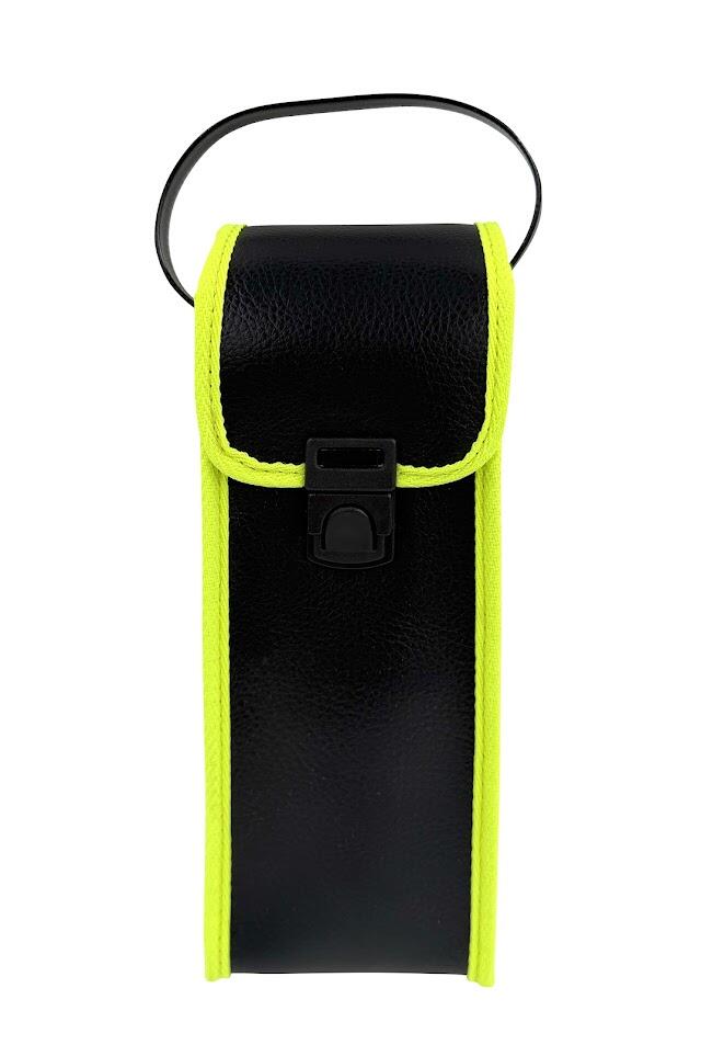 Sacoche souple pvc Noir-Jaune pour boules de pétanque et cochonnet avec poignée 2/2