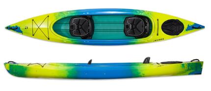 Kajak dwuosobowy do pływania Kayak Zone Caribou Adventure Lux z lukiem