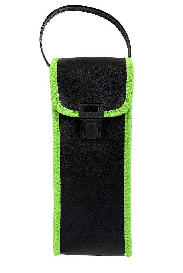 Sacoche souple pvc Noir-Vert pour 3 boules de pétanque et cochonnet avec poignée 2/2