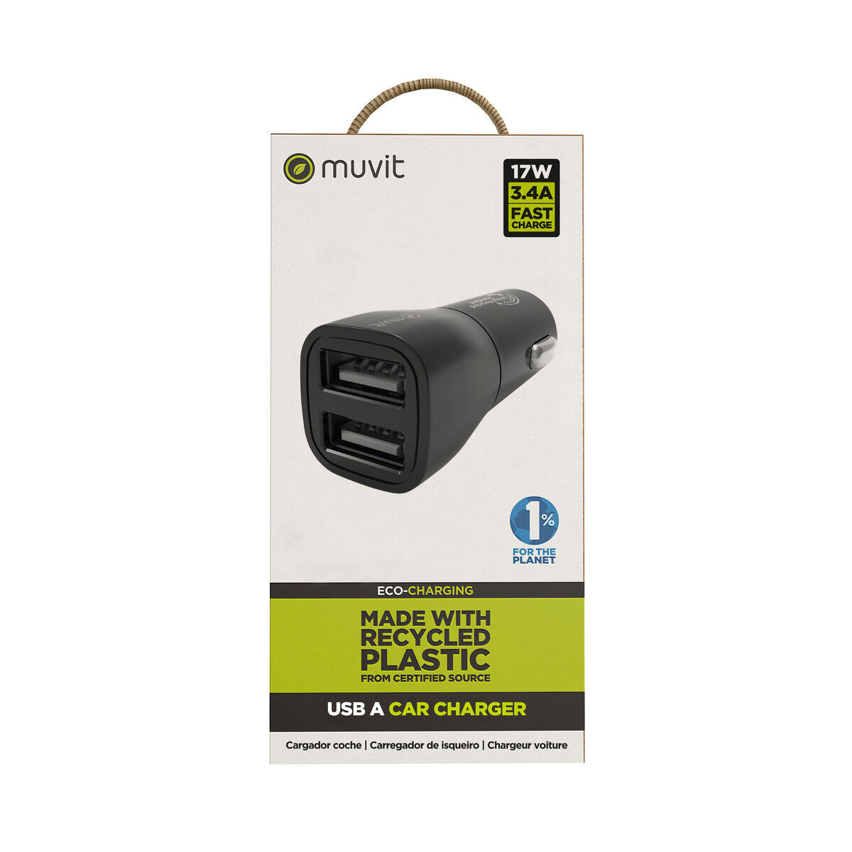 Carregador de Carro MUVIT FOR CHANGE MCDCC0015 Preto 5/5