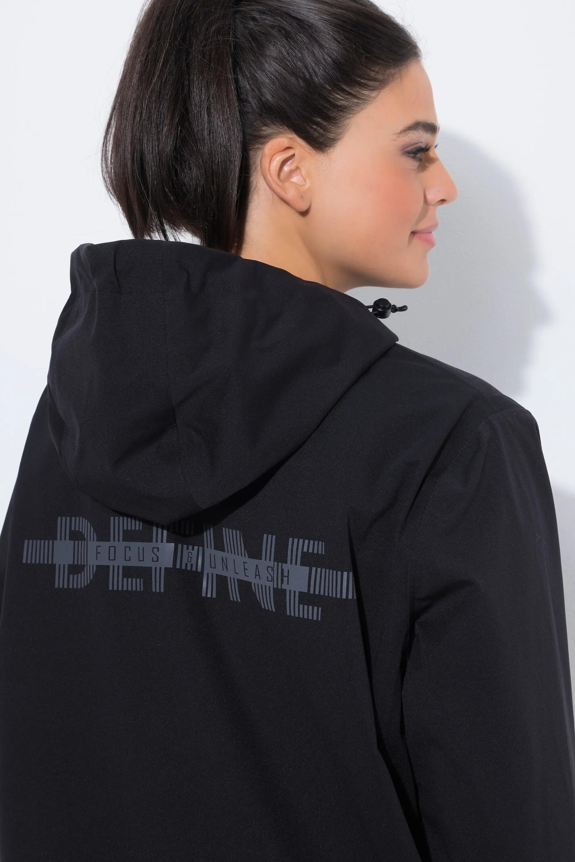 Dames Functioneel jas waterdicht reflectorprint capuchon 3/13
