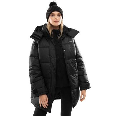 Dames lifestyle oversized gewatteerde jas naryan zwart