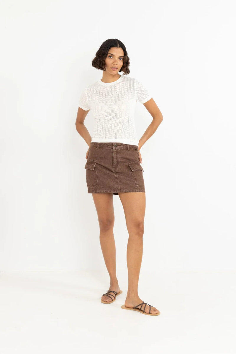 Top Feminino Ojai Pointelle Knit 4/4