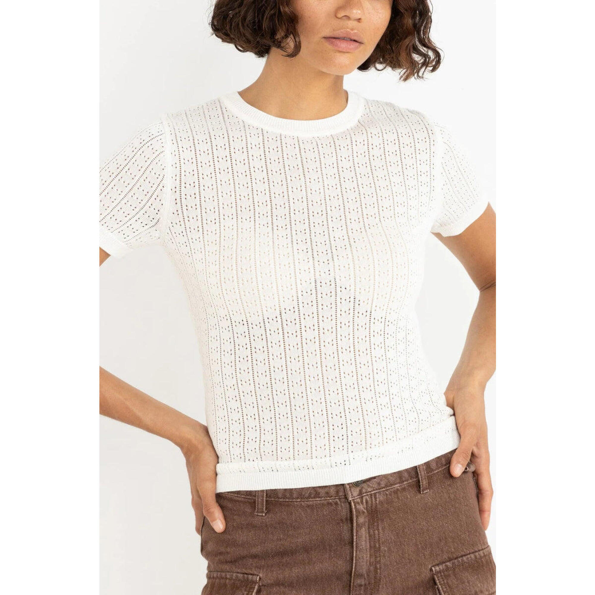 Rhythm - Ojai Pointelle Knit - Top Femme - Débardeur - Blanc - Decathlon