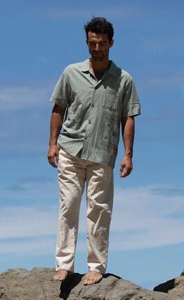 Leinen-Jam-Pfanne - Herrenhose