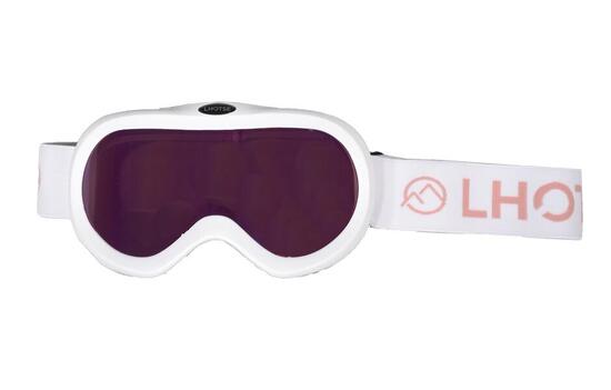 Masque de ski S3 pour adulte - LAMBADA - BLANC écran ROSE