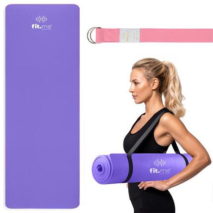 Mata do ćwiczeń i jogi NBR 1,5 cm z uchwytem Fit.me