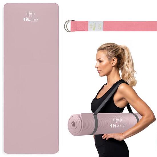 Mata do ćwiczeń i jogi NBR 1,5 cm z uchwytem Fit.me
