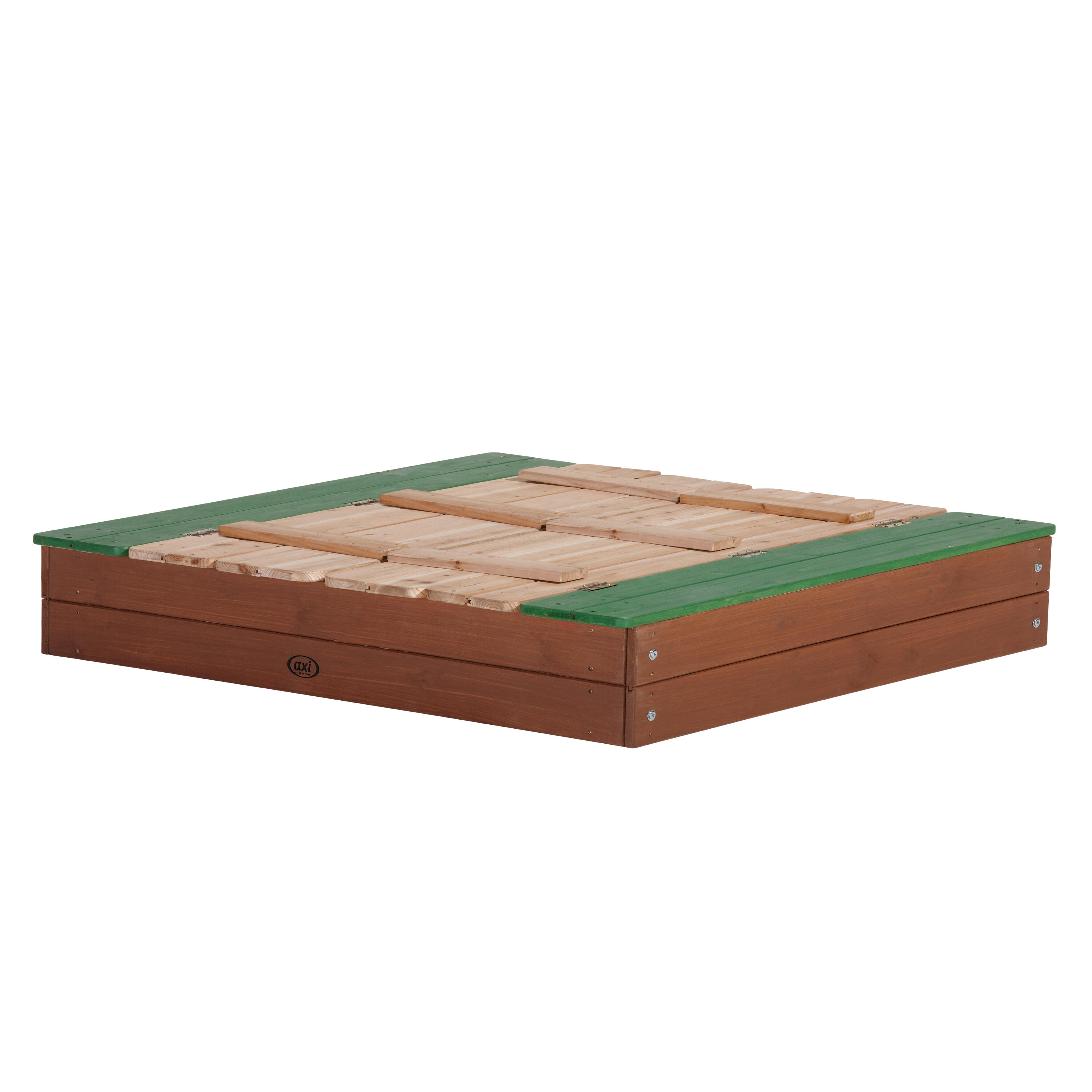 Bac à sable 120 x 120 cm avec bancs, Ella XL, Marron/Vert 5/7