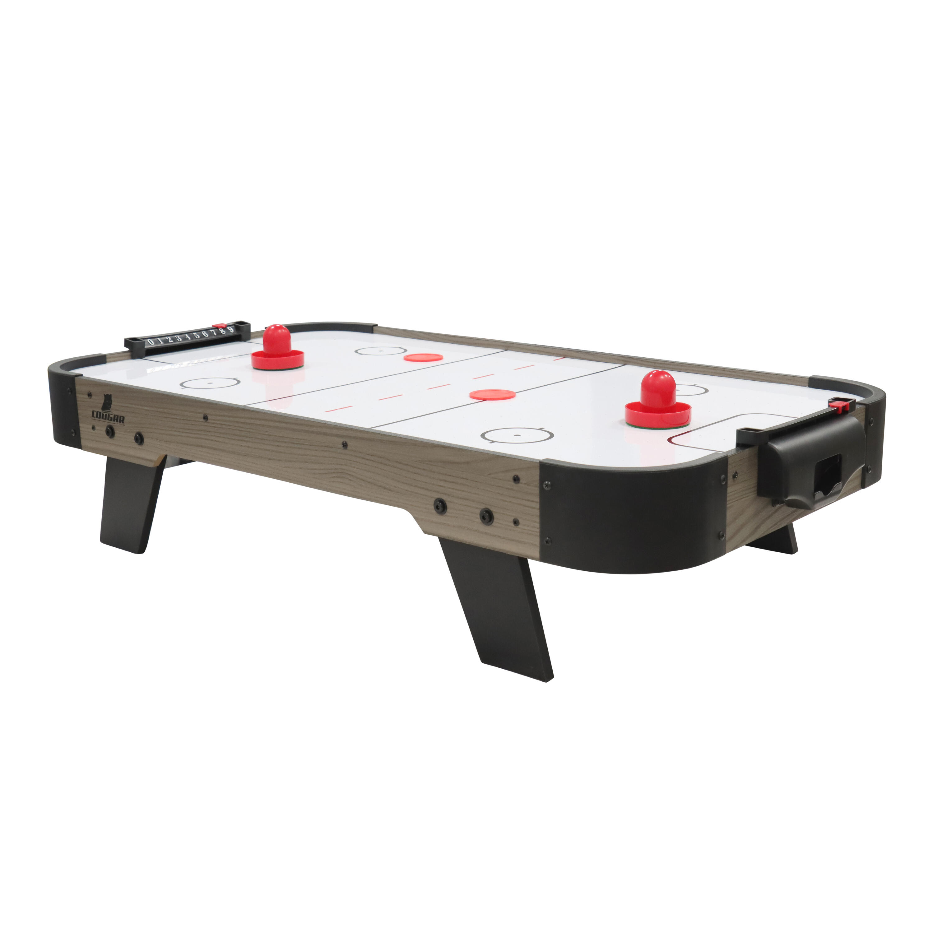 Mesa de air hockey mini, 3 pies | Accesorios incluidos, roble/gris 6/7