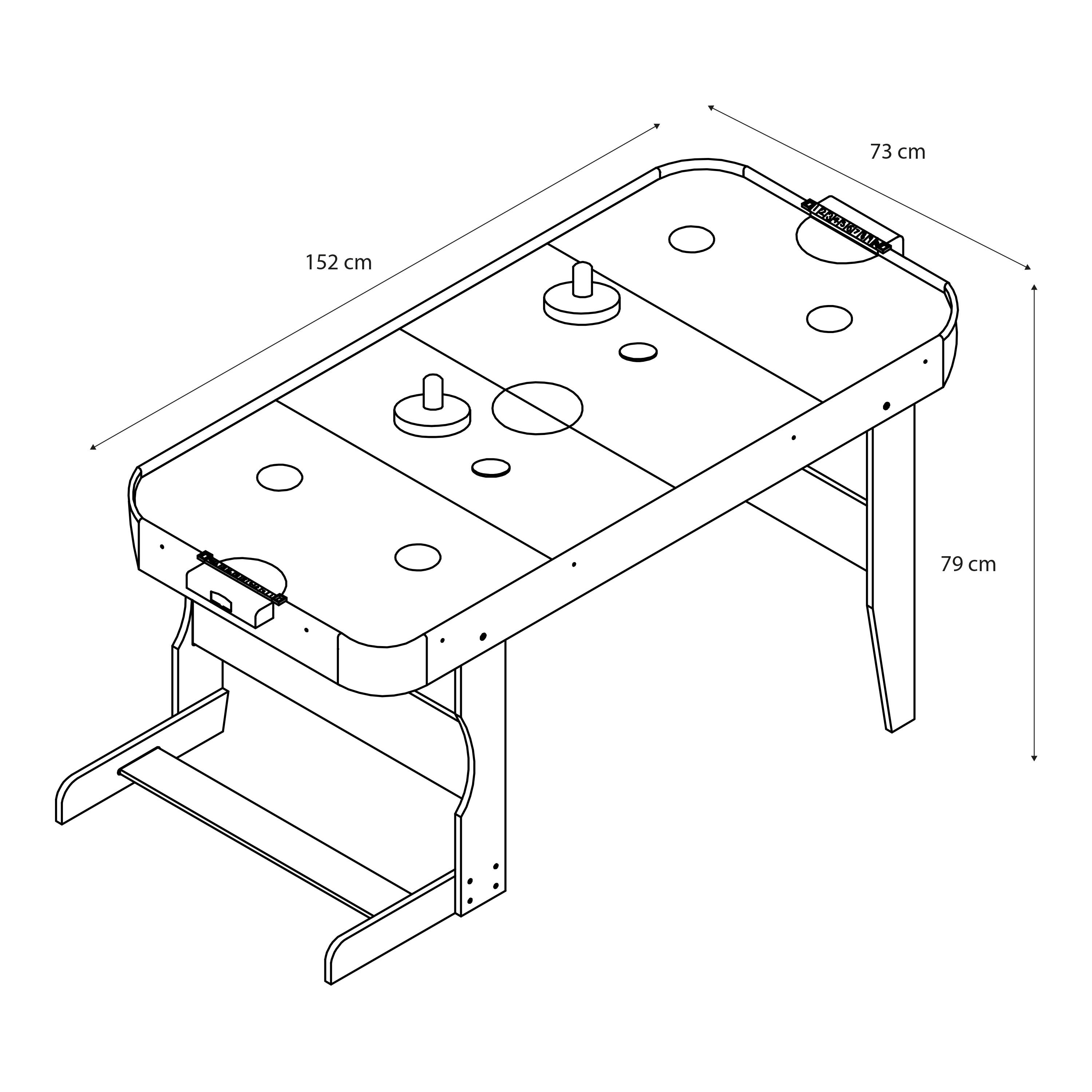 Air hockey plegable, Icing, para interior | Accesorios incluidos 4/7