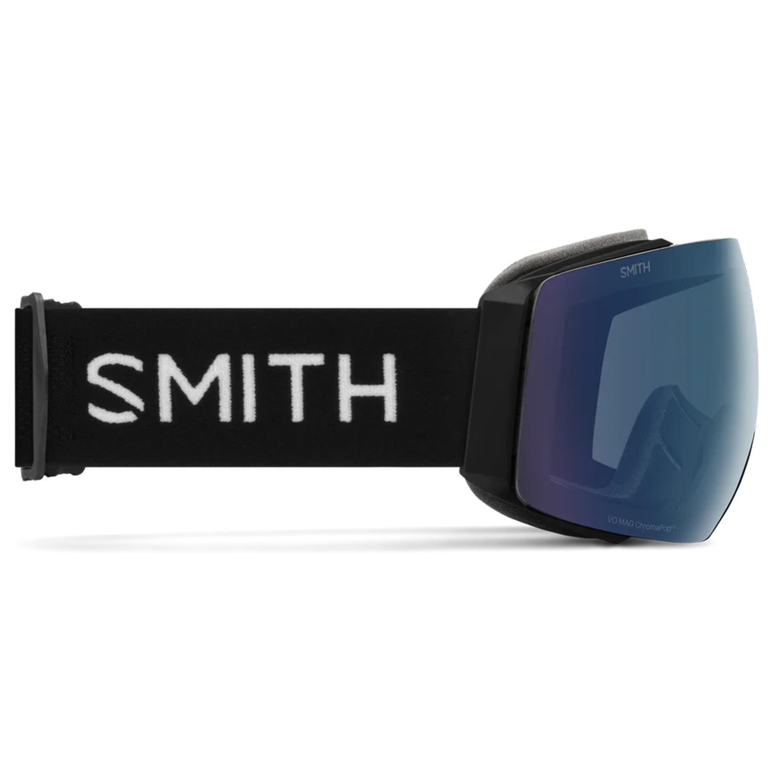 Smith I/O Mag Ski Goggles - Black, ChromaPop Everyday Blue Mirror
