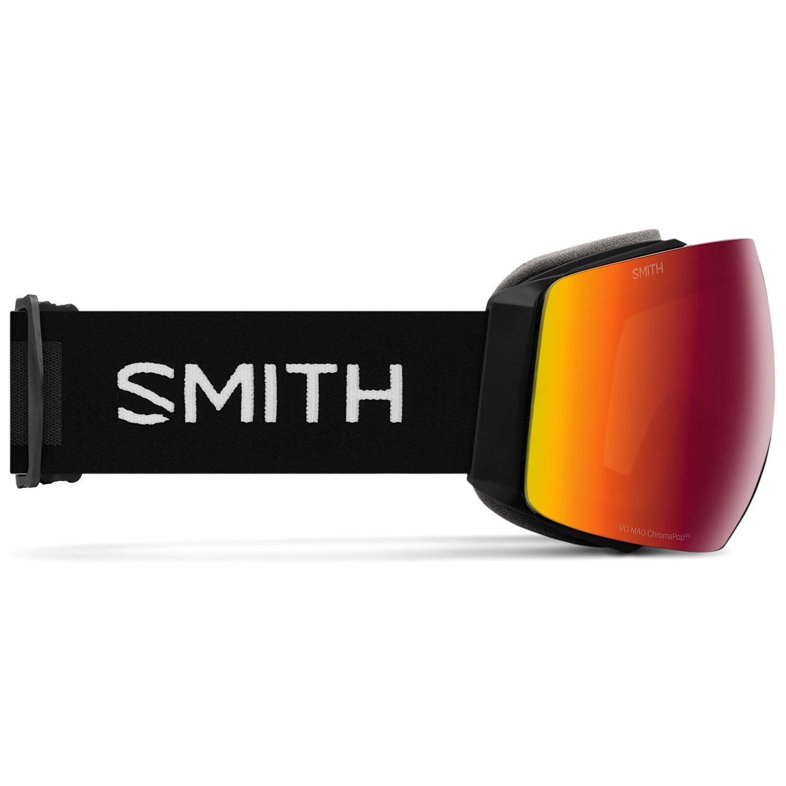 Mascarilla de esquí Smith I/O MAG Negro Chroma Sun Rojo Espejo 4/6