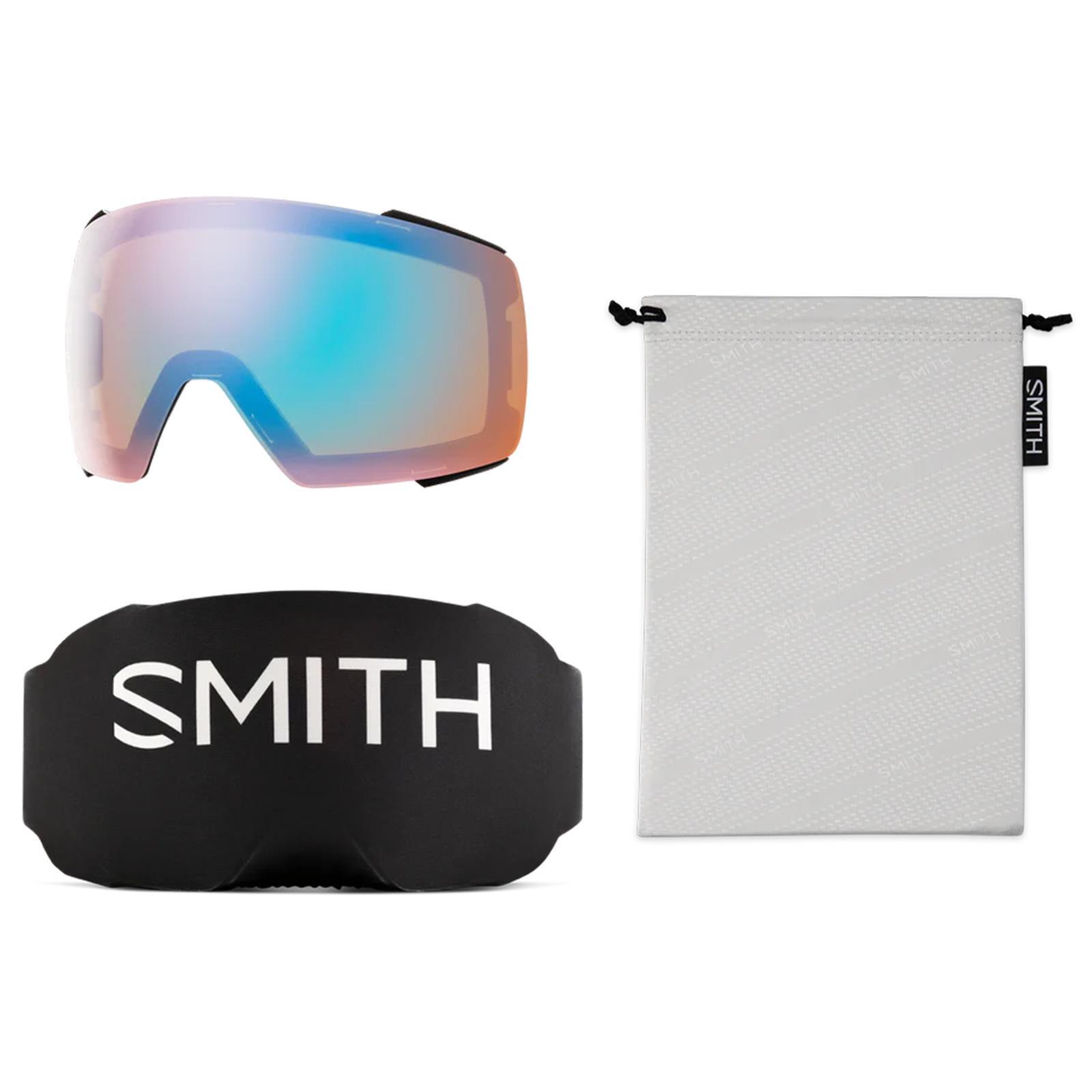 Smith I/O Mag Ski Goggles - Black, ChromaPop Everyday Blue Mirror
