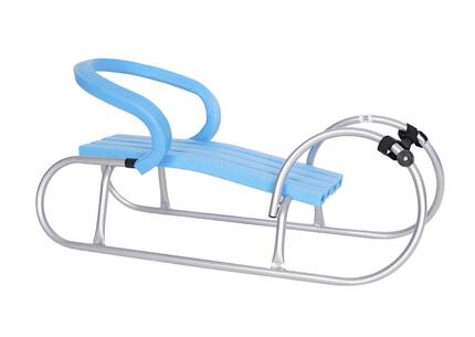 Sanki dla dzieci z Oparciem niebiesko-srebrne Baranek Eliton Corciano