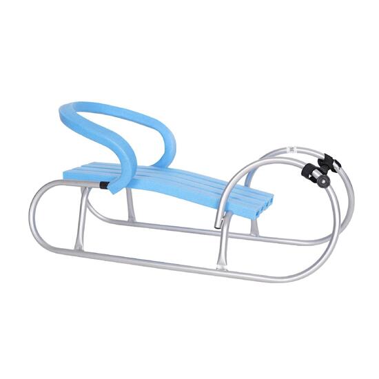 Sanki dla dzieci z Oparciem niebiesko-srebrne Baranek Eliton Corciano