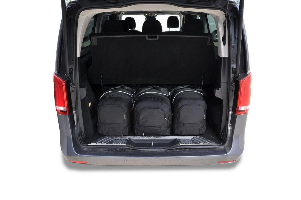 MERCEDES-BENZ EQV EXTRA LONG 2020+ KOFFERRAUMTASCHEN SET 7 STK 3/8