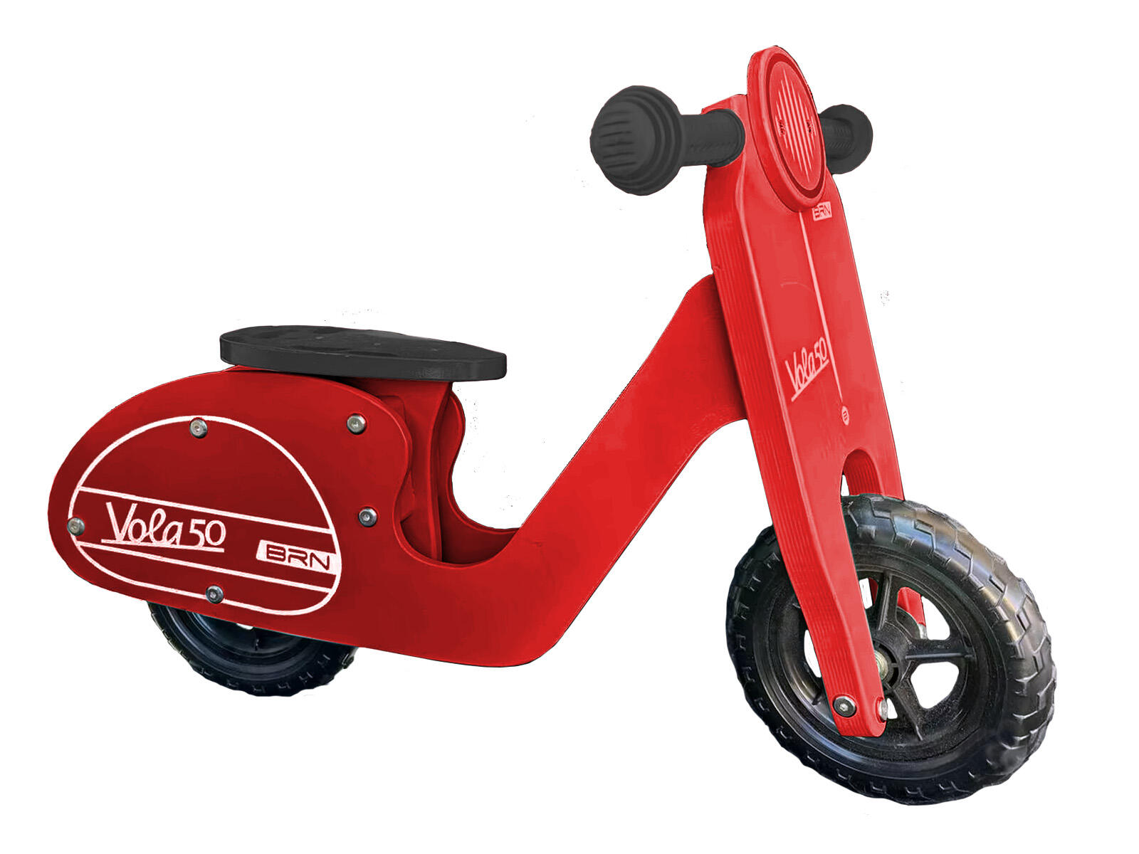 BRN Vola 50 houten loopfiets 8 inch rood 2/2