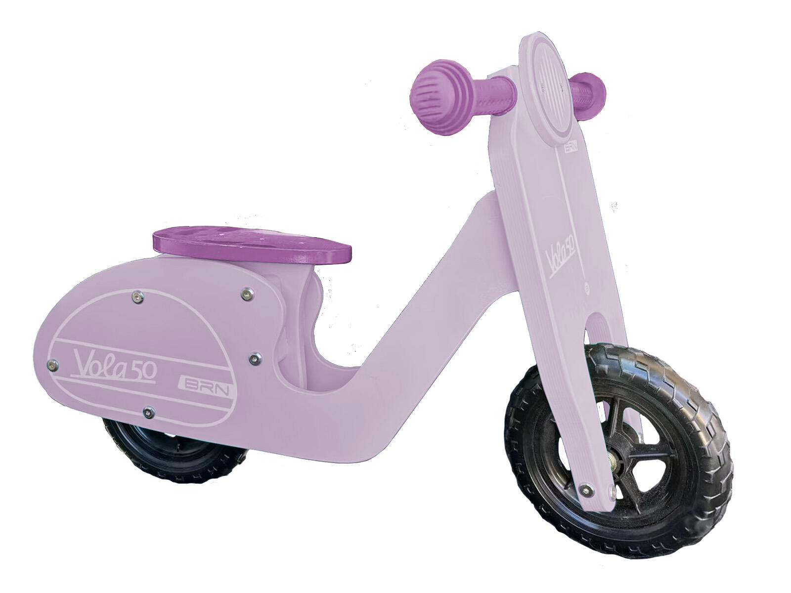 BRN Vola 50 vélo d'équilibre en bois 8 pouces rose 2/2
