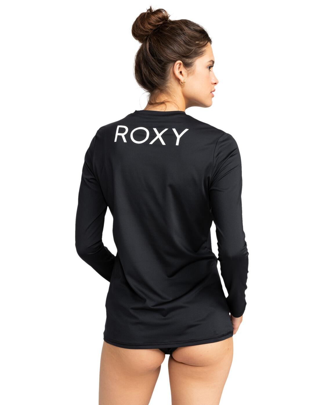 Camiseta de Surf de Manga Larga con UPF 50 NEW ENJOY WAVES Negro Mujer 3/5