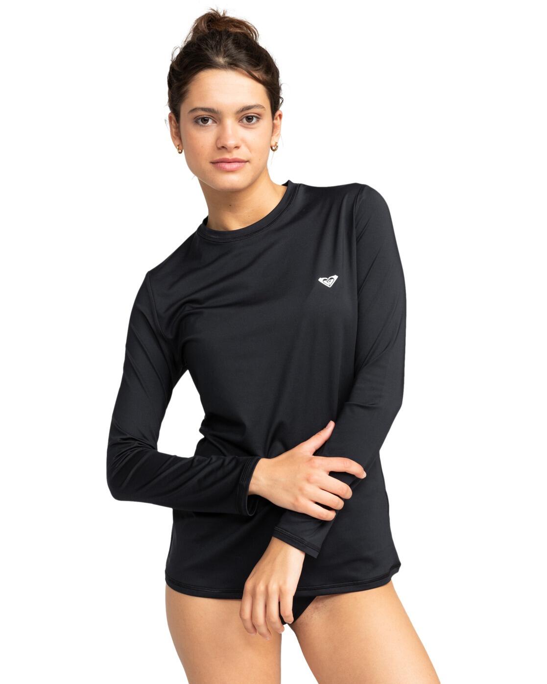 Camiseta de Surf de Manga Larga con UPF 50 NEW ENJOY WAVES Negro Mujer 2/5