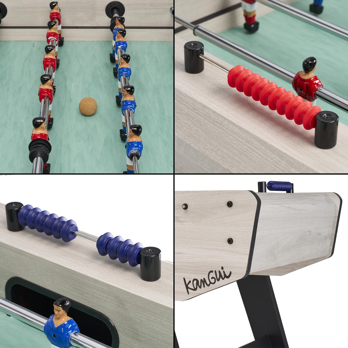 Senioren-Tischfußball vormontiert mit Teleskopstangen 3/7