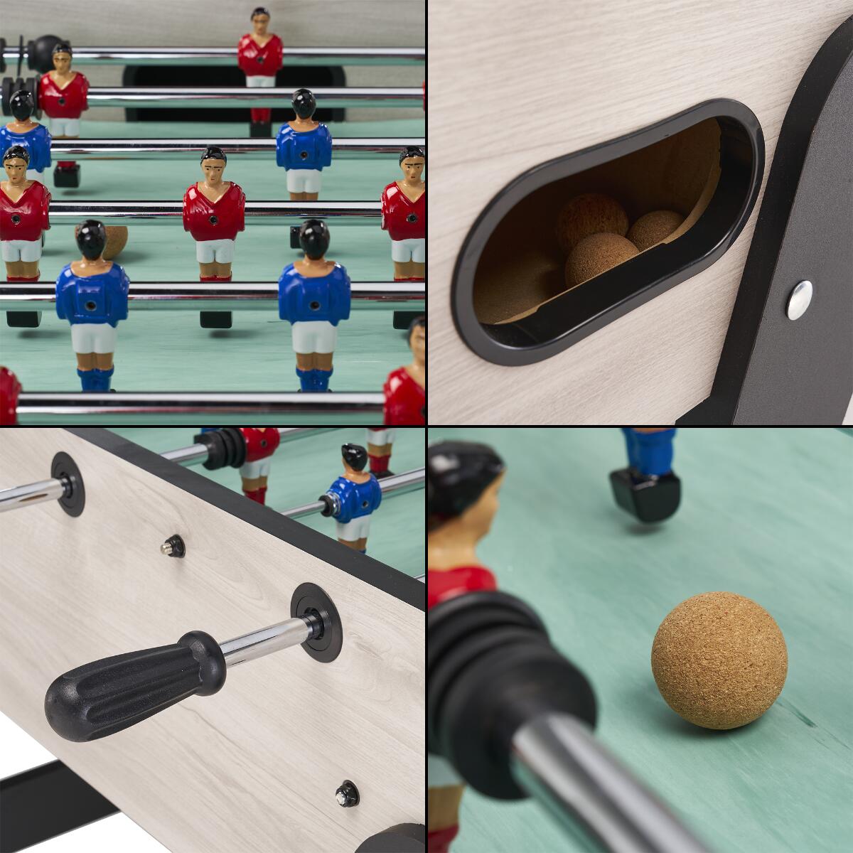 Senioren-Tischfußball vormontiert mit Teleskopstangen 2/7